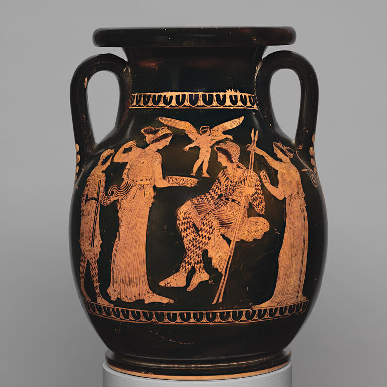 Pelike depicting Helen and Paris