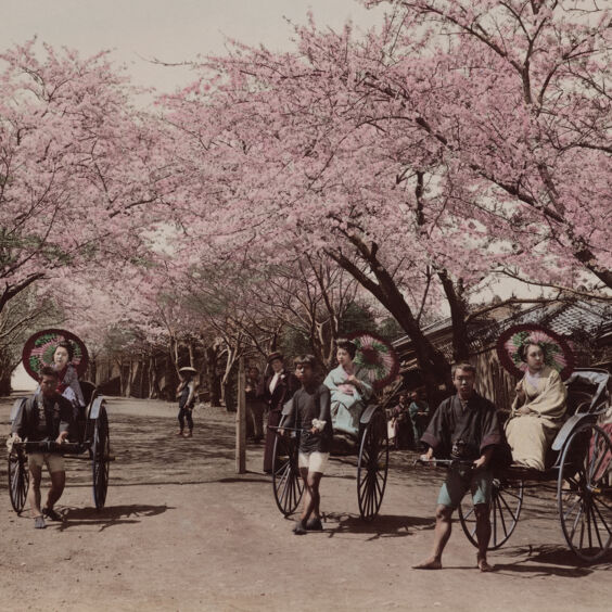 Japanese photographs of the Meiji period, vol. 1. Noge Hill at Yokohama (spring)